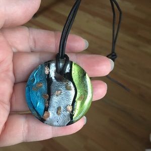 🌻Venetian Murano hand blown glass pendant